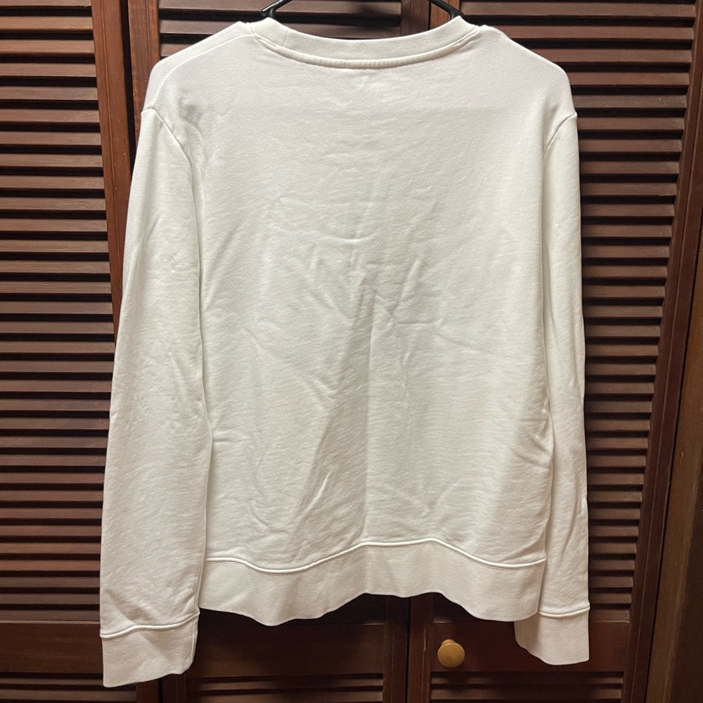 Kate Spade New York Embroidered Logo Sweatshirt  Ivory Size M - Picture 5 of 5